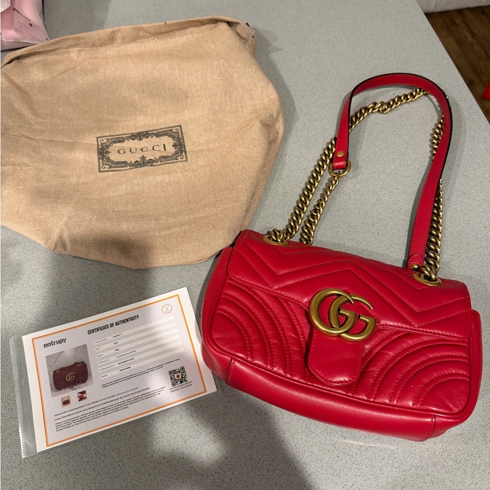 Gucci Marmont Red Shoulder Bag